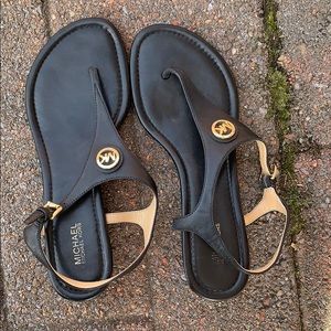 Michael Kors Black Flat Sandals